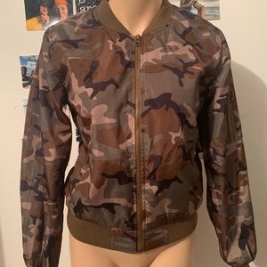 Camouflage bomber jacket
